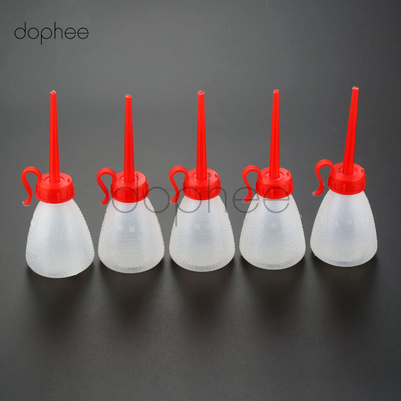 

dophee 2-5pcs/set 60/180ml Sewing Machine Plastic Oiler Long Mouth Empty Oiler Pot Bottle Household Sewing Appliances