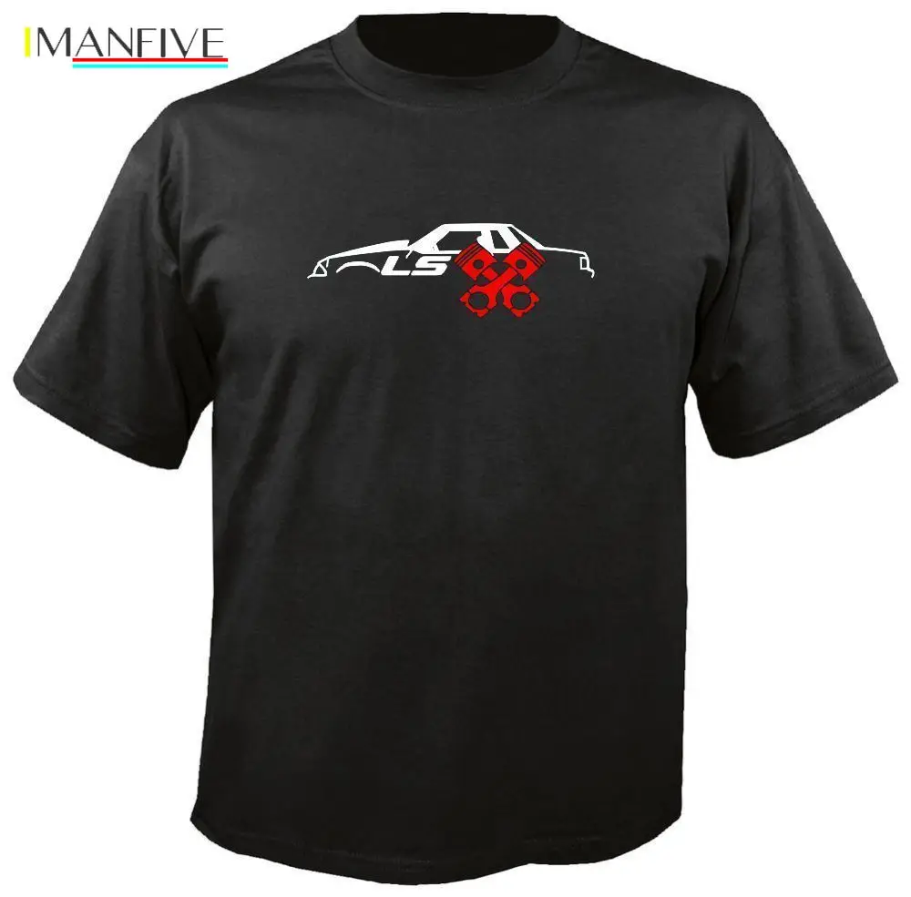 

2019 Fashion Hot Sale LS FOX BODY COUPE w/ PISTONS T SHIRT lsx mustang engine swap gt lx motor 5.3 Tee shirt
