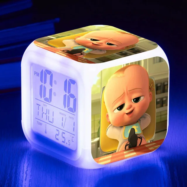 Kids Birthday Gifts Movie The Boss Baby LED Alarm Clock Digital reloj