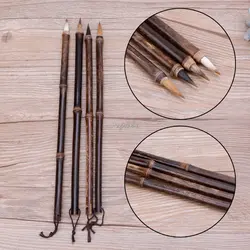 Кисть для китайской живописи ручки из натурального бамбука Regular Script каллиграфия кисточки июля Прямая поставка