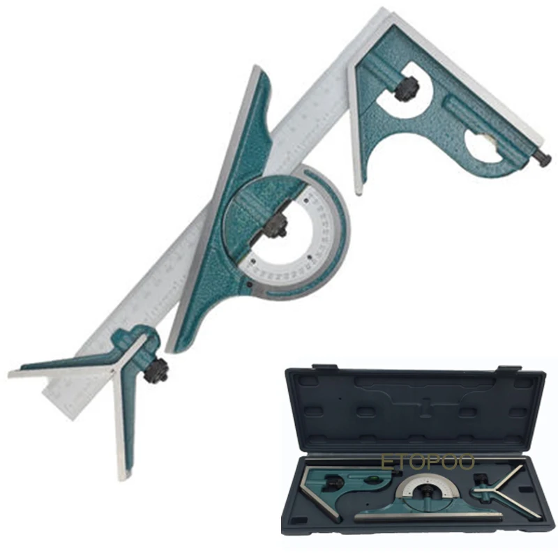 

Universal Ruler Set Combination Square Protractor esquadro Right Angle Combination Square Protractor Ruler Set Measuring Tools