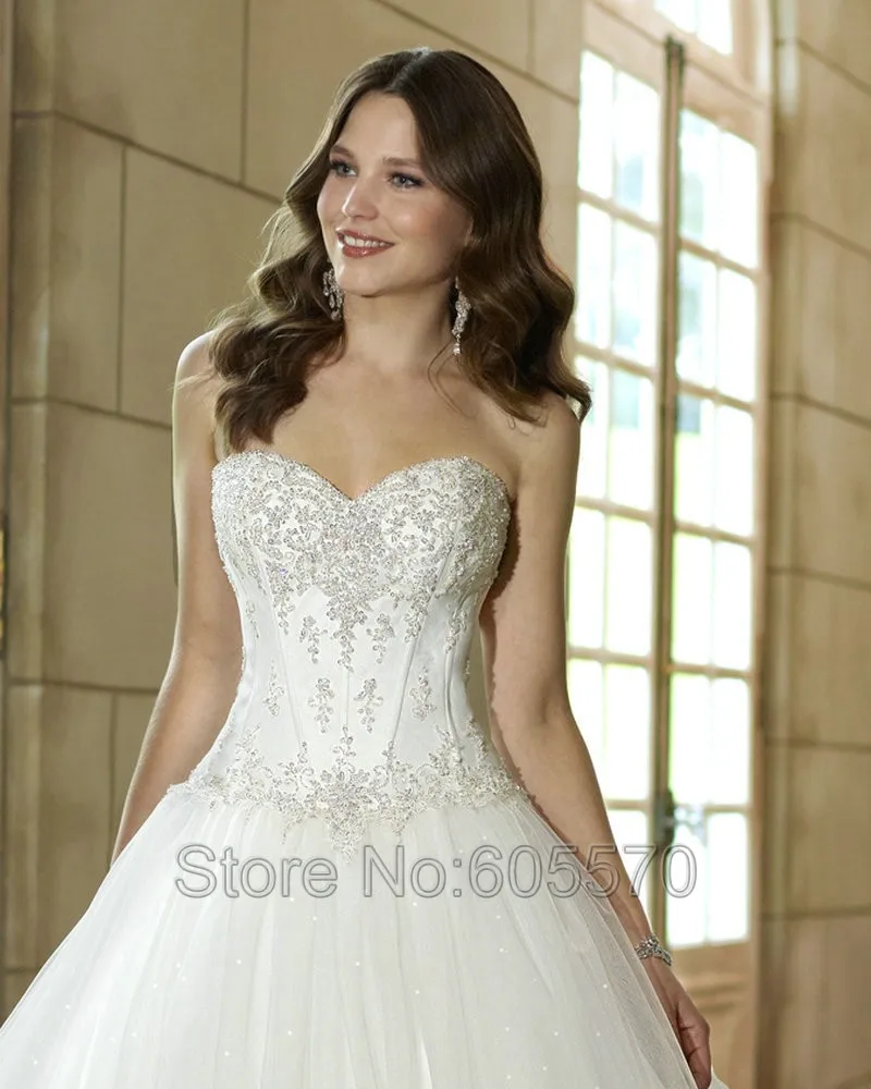 Sparkle Wedding Dresses Ball Gown Ivory Long Robe Mariage 2016 Sparkle Wedding Dresses Ball Gown Ivory Long Robe Mariage 2016 Corset Back Tulle Dress Lique Lace In From Weddings Events On