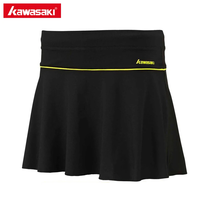 Goede KAWASAKI Geplooide vrouwen Tennis Rok Quick Dry Running Fietsen Fitness Skort voor Meisjes Sport Rokken Wit Zwart SK 16275