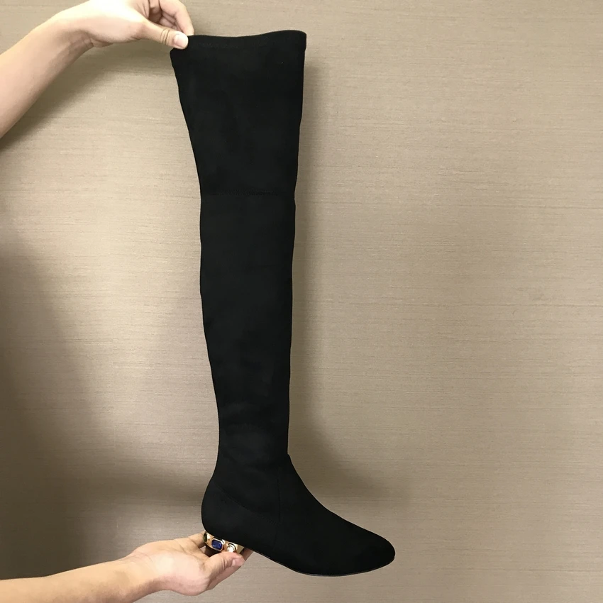 Women Over The Knee Boots Suede Thigh High Boots