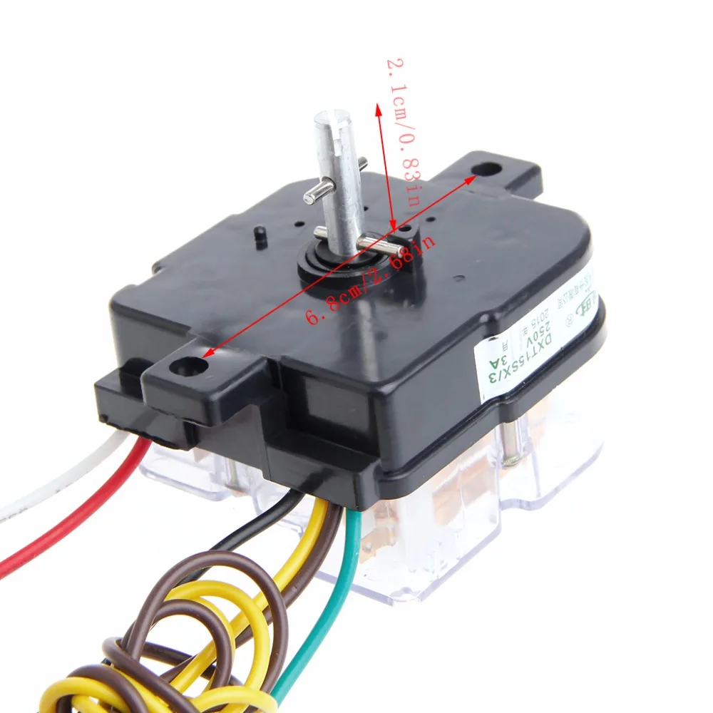 6-провода Таймер стиральной машины 90 градусов центральное отверстие расстояние 68 мм Переключатель вал