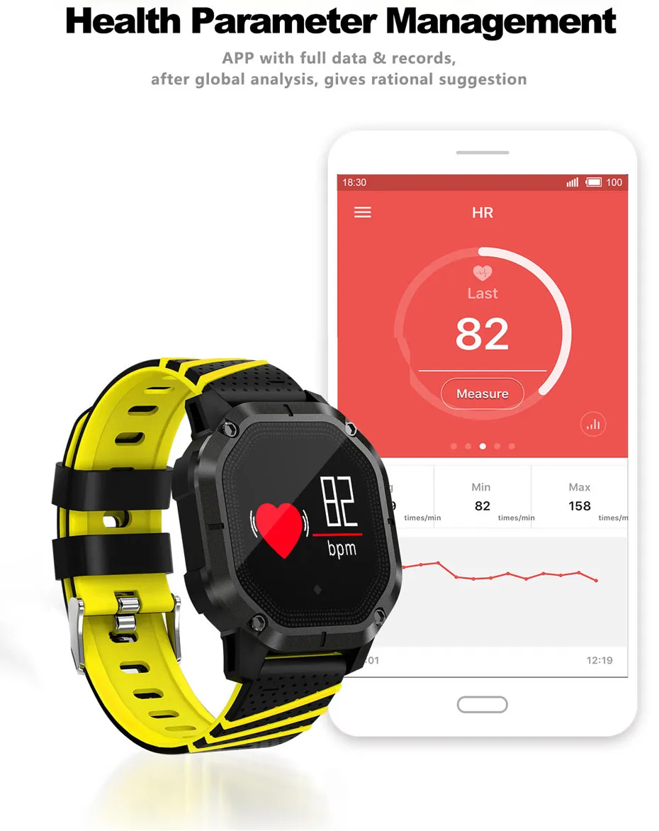 COLMI K5 Smart watch IP68 Waterproof Multiple Sports Modes Cycling Swimming Heart Rate Monitor Blood oxygen Blood pressure Clock 9