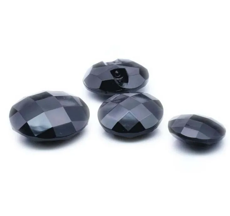 30pcs new black acrylic buttons round coat buttons sweater button 2