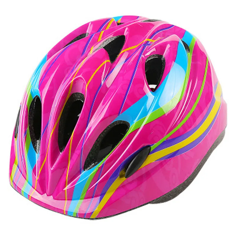 Сверхлегкий детский шлем регулируемые велосипедные шлемы с подсветкой Размер 59-69 - Цвет: f