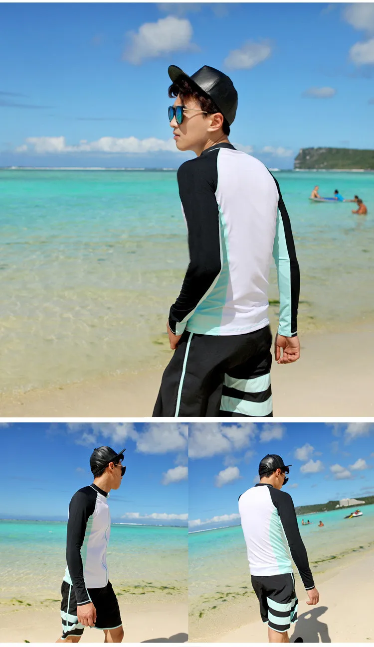 Rashguard мужские купальники с длинным рукавом на молнии пляжная одежда серфинговые Купальники 2 шт мужчины плюс размер солнцезащитный гидрокостюм купальный костюм для дайвинга