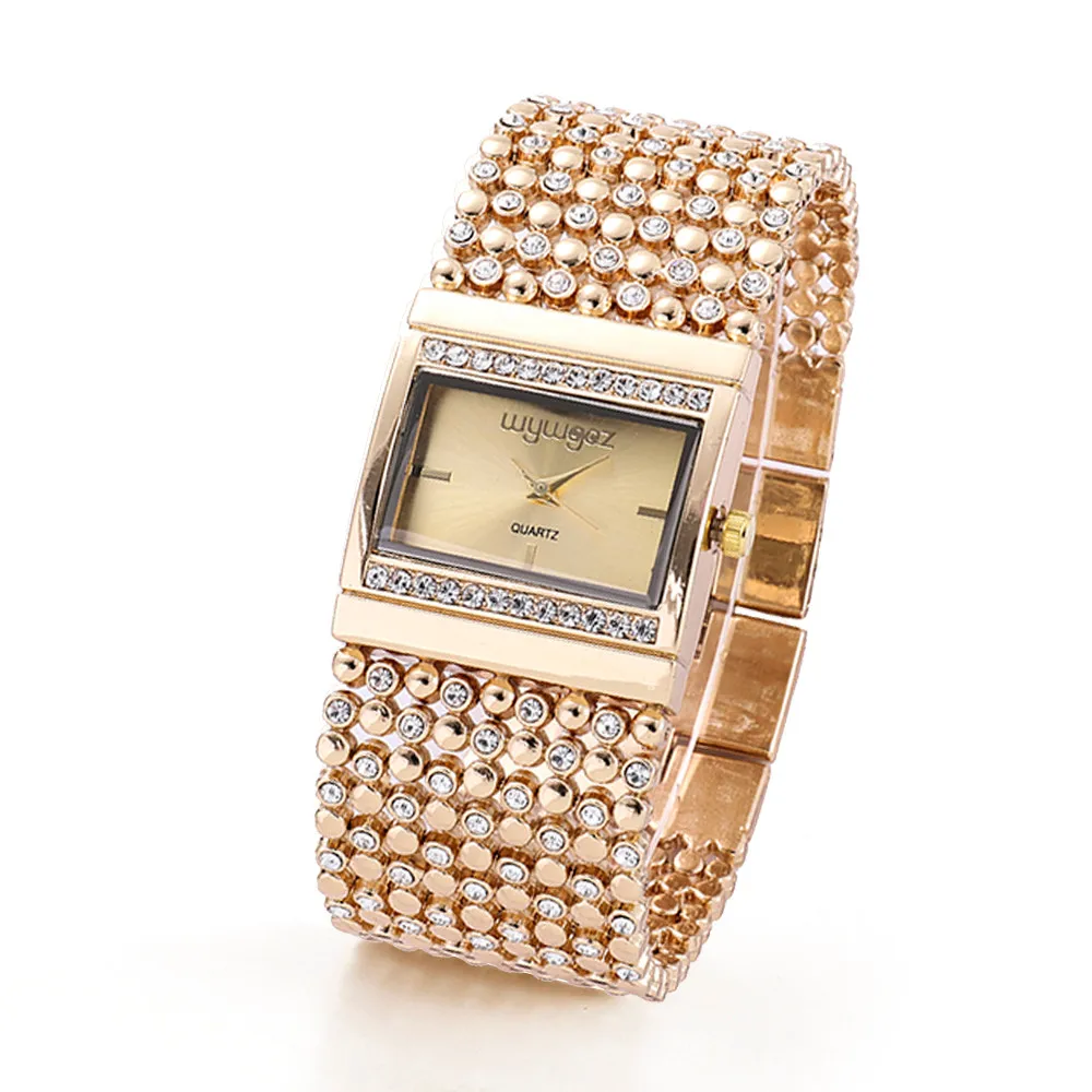 Женские круглые Полный бриллиантовый браслет часы Аналоговые кварцевые наручные часы relogio feminino нержавеющая сталь часы Топ
