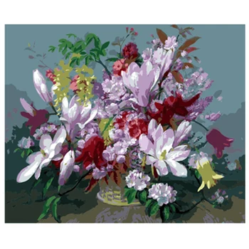 

YIKEE decorative canvas oil painting by numbers,drawing by numbers FLOWER