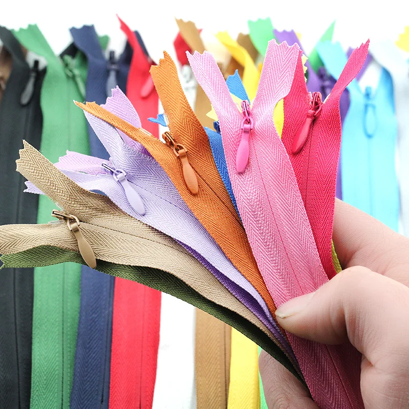 

pick length/color 3# Nylon Invisible Zippers Coil Tailor Sewing Handmade Craft Garment Accessories ,100pcs/color, A06
