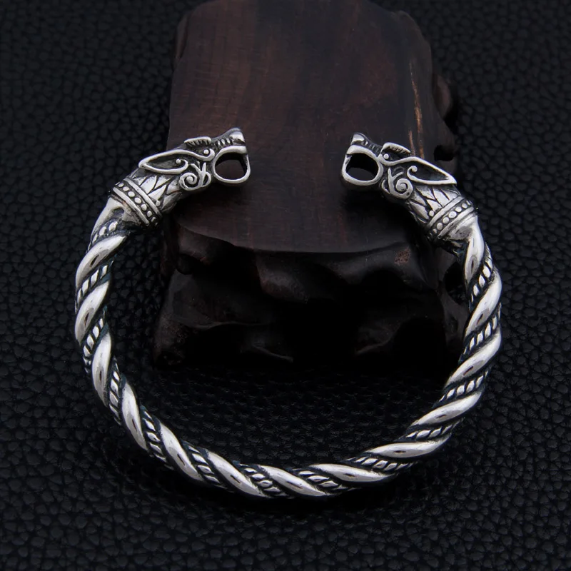 Pulseira de aço inoxidável para homens e mulheres, pulseira viking, braceletes, braceletes, jóias, acessórios de moda