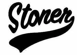 

2Pcs STONER Vinyl cut window decal ! BUMPER STICKER 12.5cm