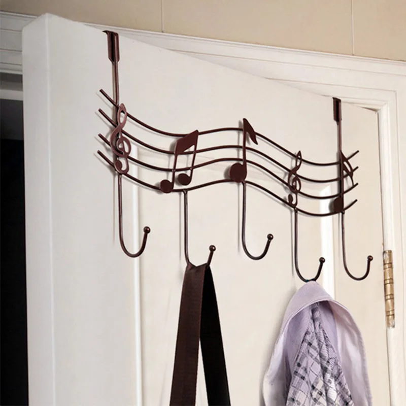 cheap 5 Hooks Over Door Accessory Holder Organizer Rack Decorative Hanger for Scarf Belt Hat Jewelry HG99