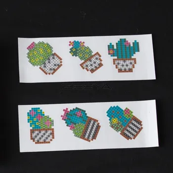 

ZOOYA 5D DIY Diamond Embroidered Cartoon Child Sticker Cactus Rhinestone Decorative Diamond Mosaic Home Decor Sticke HK2