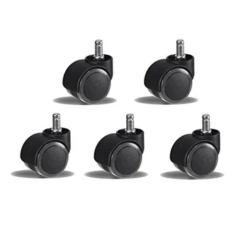

Drop shipping 5pcs Universal 50mm office chair Swivel Casters Furniture Wheel Castor Nylon PU Replacement Swivel Rollers Castor
