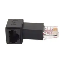 5 шт левый угол Rj45 90 градусов адаптер 8P8C FTP STP UTP Cat 5e мужчин и женщин Lan Ethernet расширения сети Kabel разъем