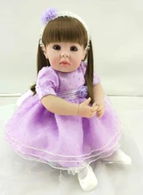 Nova Chegada 20 ”50 cm Bebê Menina Bebe Reborn Lifelike Bonecas Feitas À Mão Boneca de Silicone macio Brinquedo Do Bebê Para Crianças presentes de natal