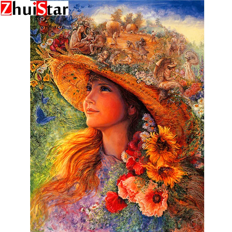 

Diy 5D Diamond Painting Cross Stitch People Crystal Square Diamond Sets Unfinish Decorative Full Diamond Embroidery Girl Icon