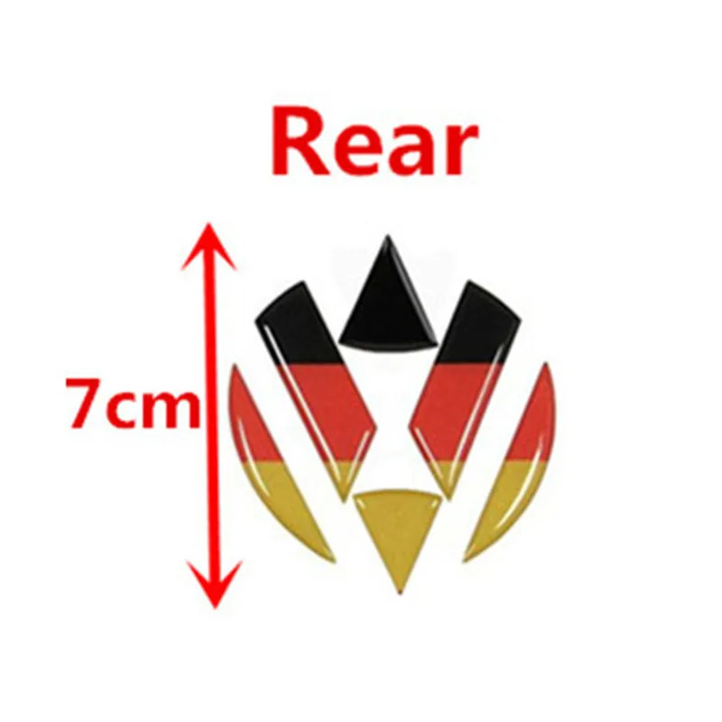 Рулевое колесо Передняя и задняя эмблема значок наклейка Флаг Германии наклейка для VOLKSWAGEN VW 6 7 MK6 MK7 Polo Beetle Touran Passat CC R36