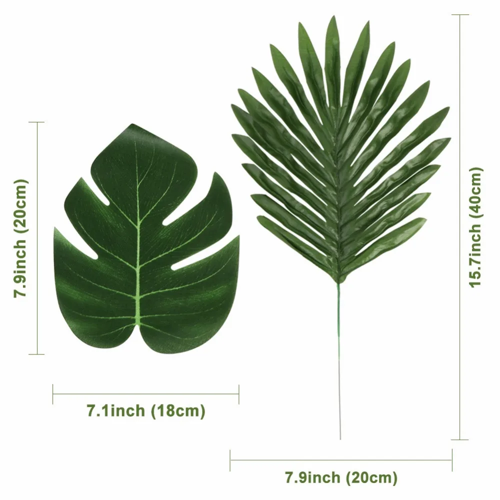 OurWarm 12 шт./упак. искусственные тропические растения пальмовых листьев для дома и сада украшения для детской фотосессии; аксессуары декоративные листья