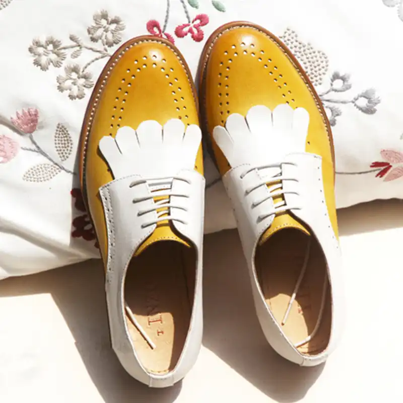 rubber sole brogues womens