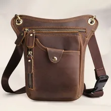 Для Мужчин's Crazy Horse/масло воск коровьей ноги падения мешок мужчин Хип бум поясная Сумка Винтаж мессенджер плеча поясные сумки