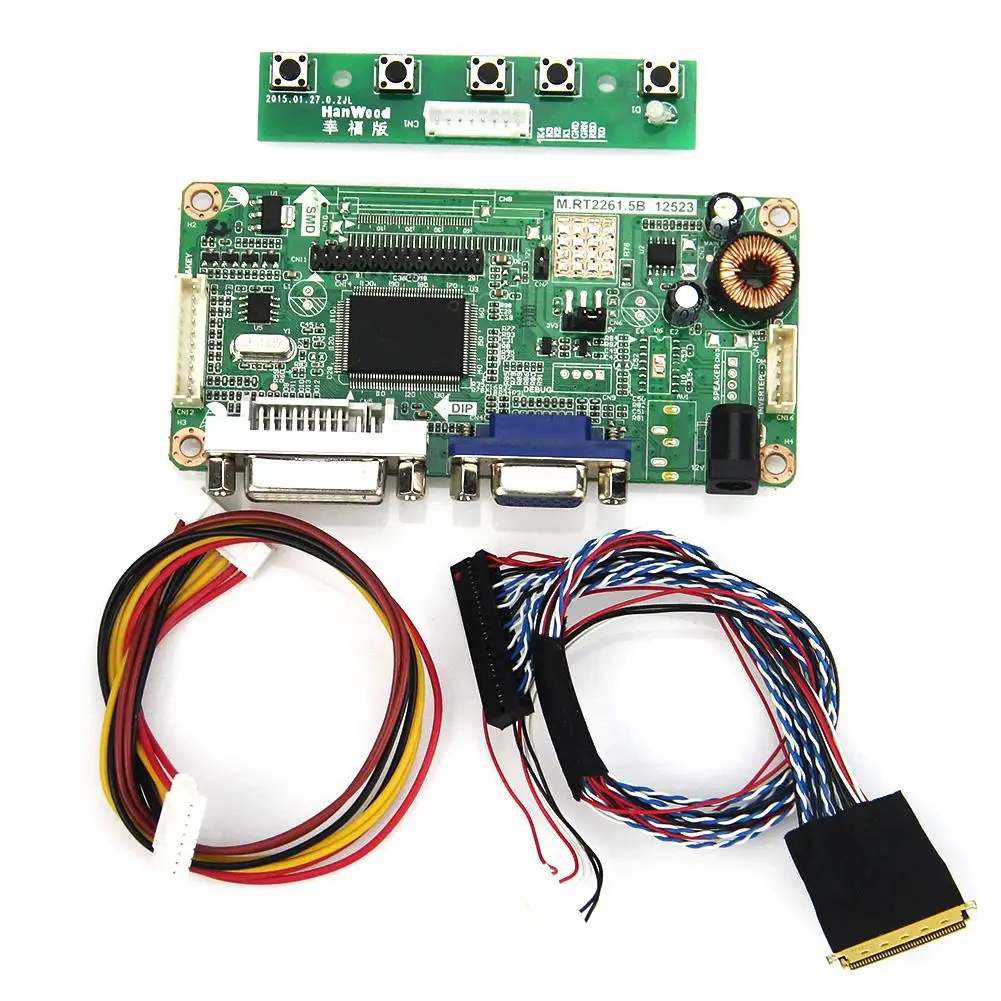 (VGA + DVI) M.RT2261 плата драйвера ЖК/светодиодного контроллера для LP156WF1(TL)(F3) B156HTN01.0 LVDS