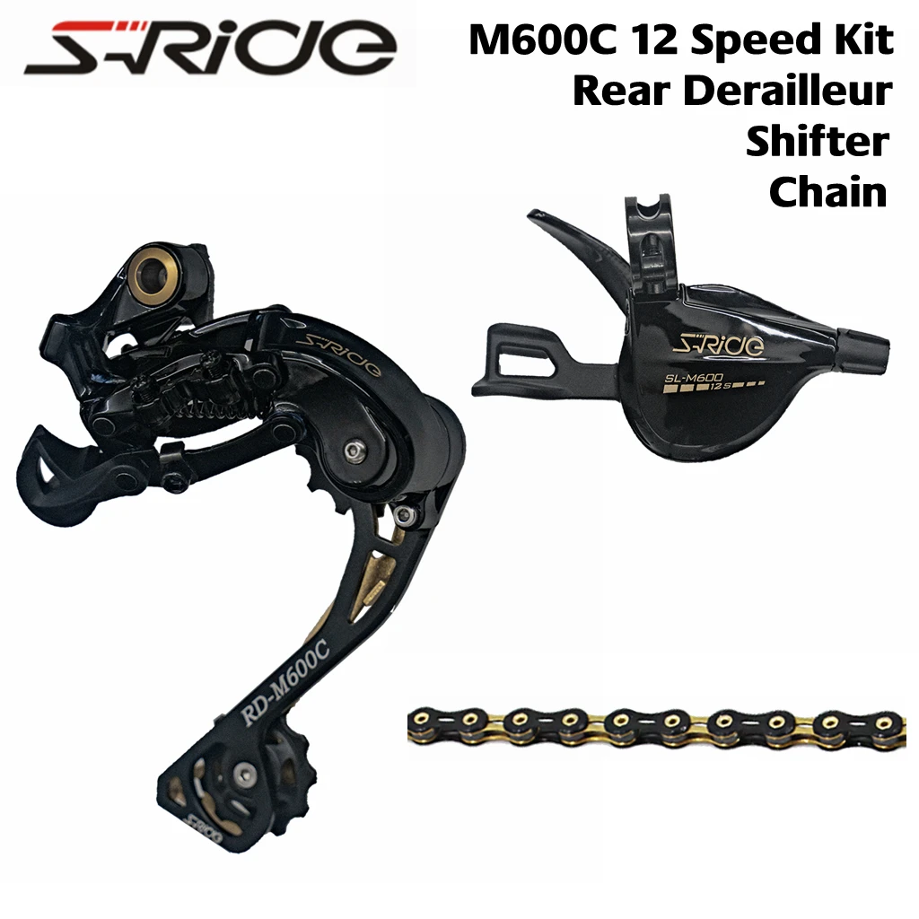 

S-RIDE M600C 12 Speed Shifter + Rear Derailleurs + SUMC S12 Chain Groupset, compatible Eagle 12, M9100,SUNRACE,ZRACE Cassette