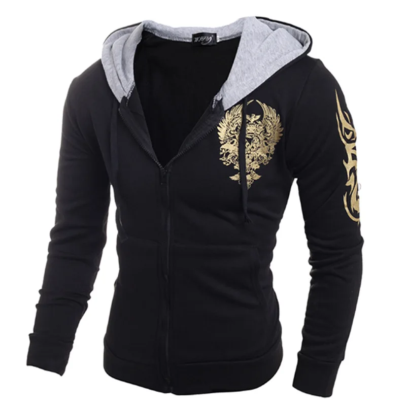 The New Classic Exercise Sweaters Printing Men 's Hooded