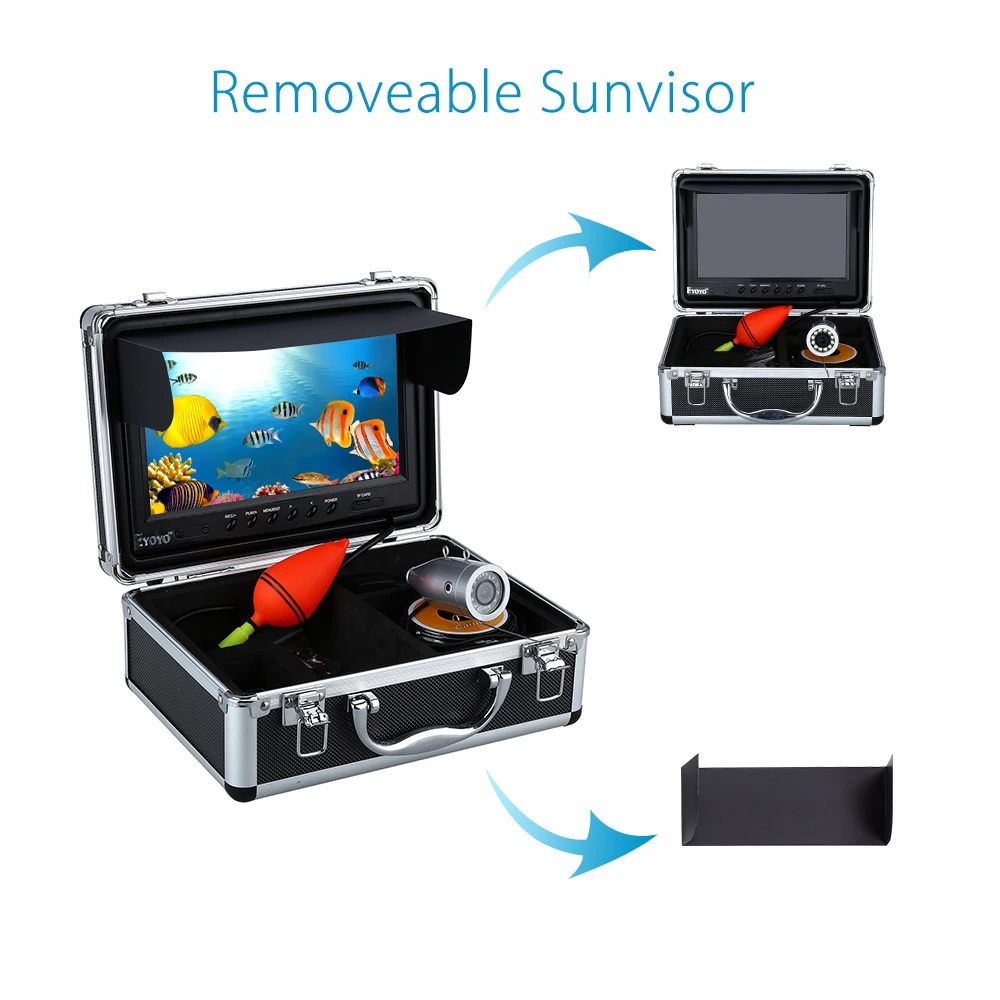 Eyoyo Underwater Fishing Camera 9 inch LCD Monitor HD 1000TVL  Waterproof DVR Video Cam (Infrared Lights 30m cable) Eyoyo Underwater Fishing Camera 9 inch LCD Monitor HD 1000TVL  Waterproof DVR Video Cam (Infrared Lights 30m cable)