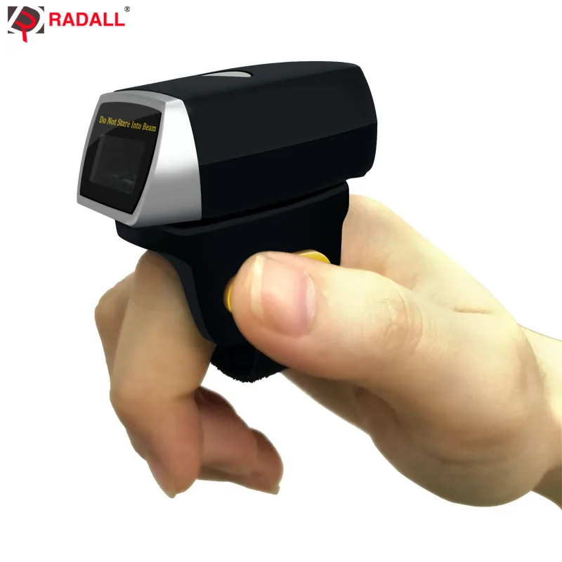  RADALL RD-R2 Wireless Barcode Scanner with bluetooth Wearable finger ring barcode scanner 32bit lon