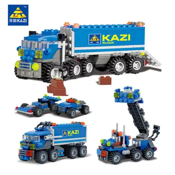 

163Pcs City Truck Building Blocks Sets Transport Dumper Car Creator Assemble Bricks Playmobil Educational Toys for Children