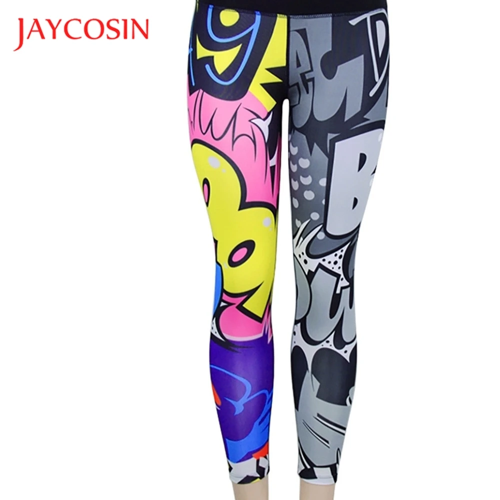 

JAYCOSIN Workout Leggings Women's Print Fitness Sports Gym Running Athletic Pants High Quality Materials