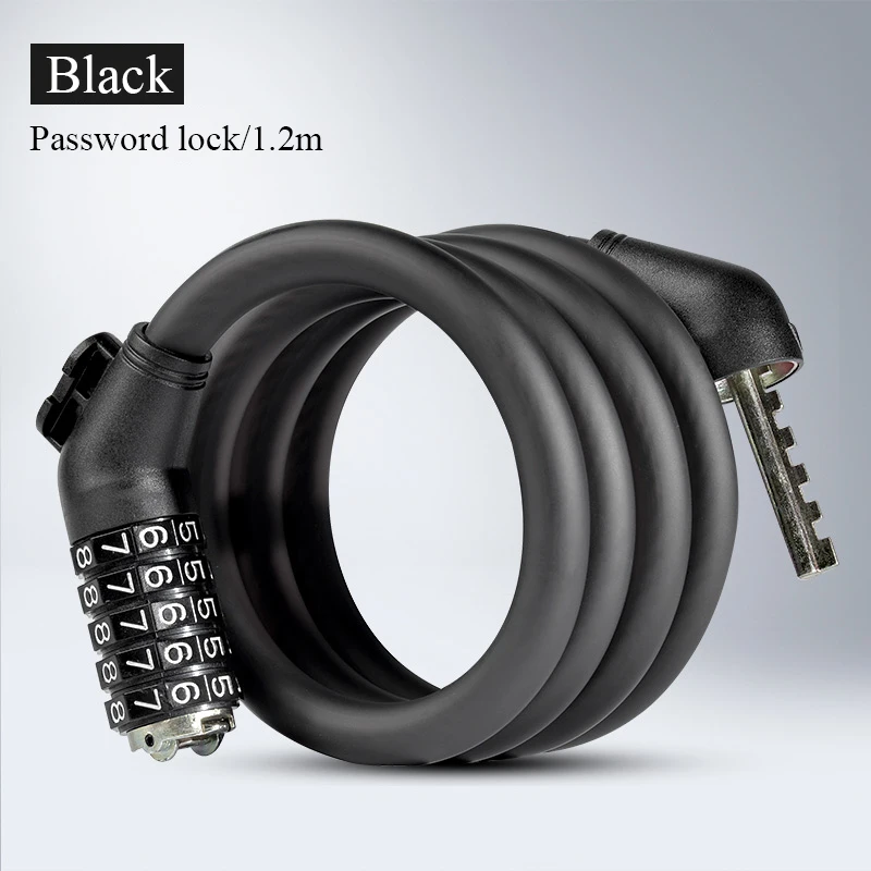 

WHEEL UP New Cable Cycling Lock MTB Mountain Road Code Bicycle Password Lock Anti-theft Electric Password Easy Security Steel