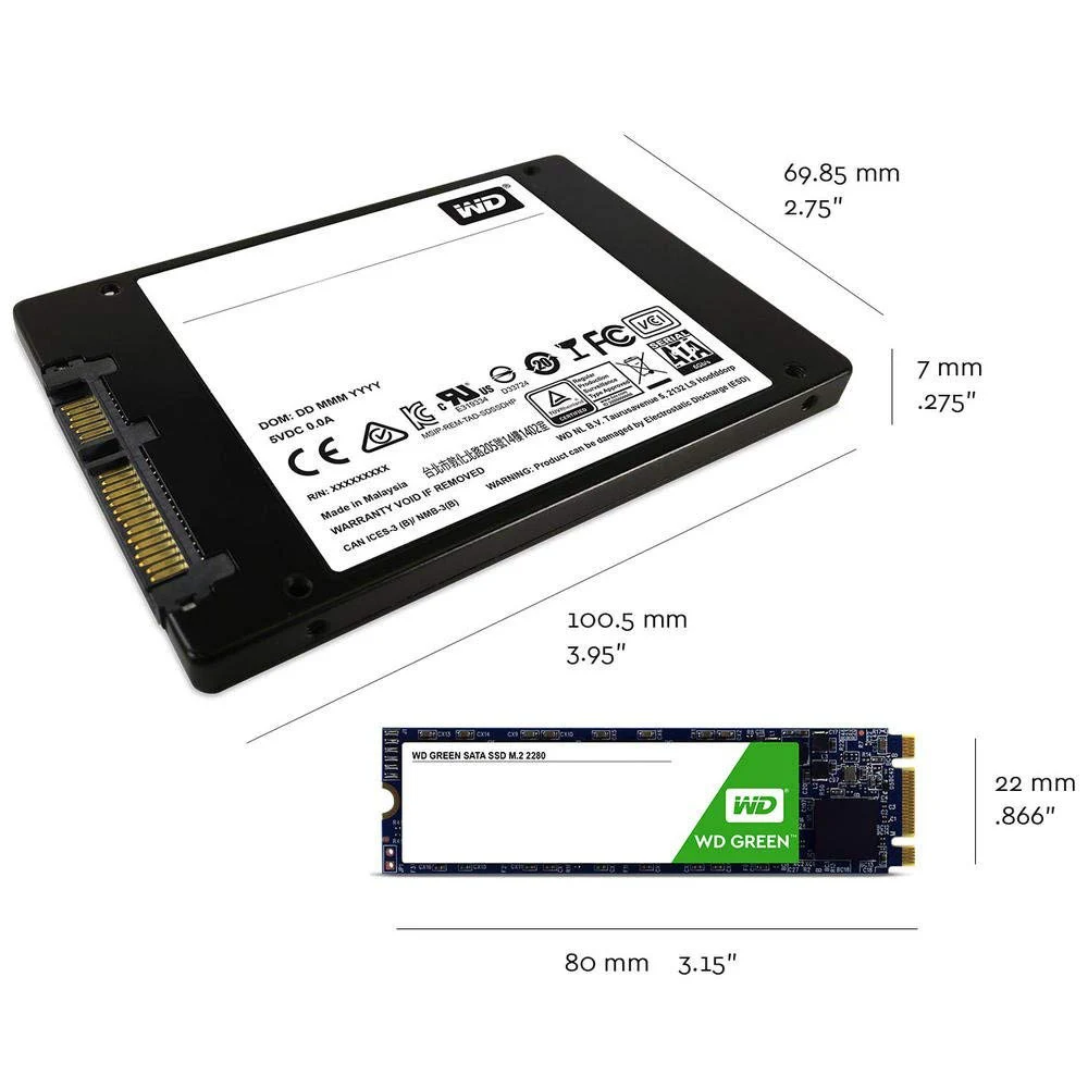 WESTERN DIGITAL WD GREEN SSD 120 ГБ внутренний SATA3.0 M.2 2280 NGFF твердотельный диск жесткий для