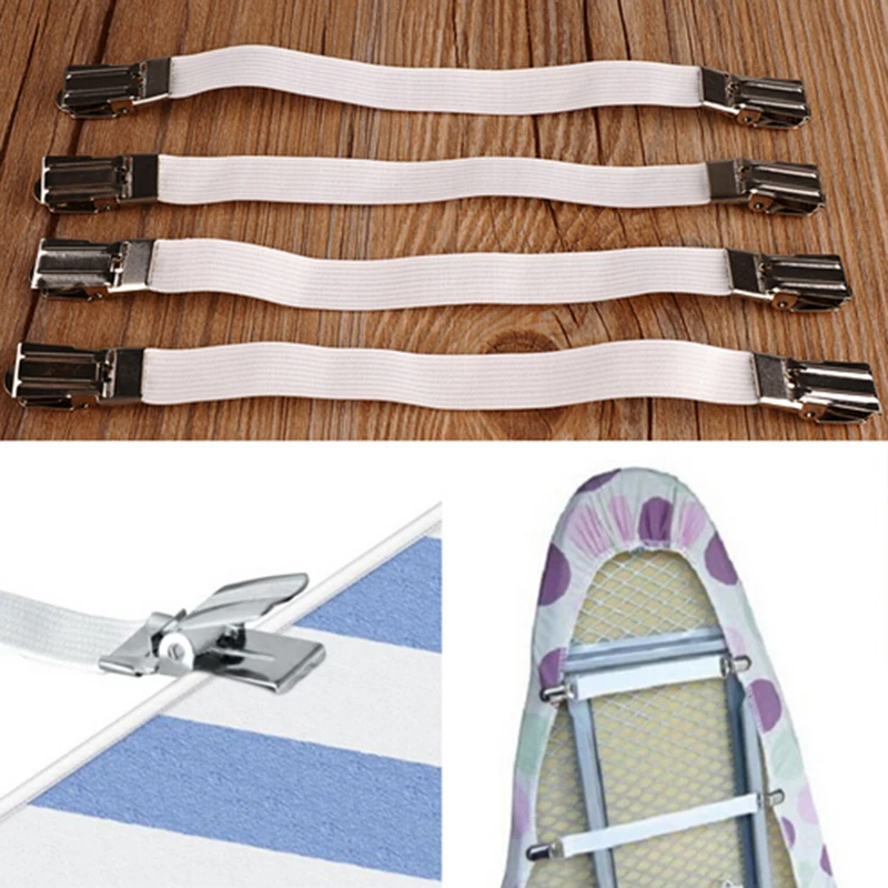 

4pcs/set Multipurpose Bed Sheet Fasteners Mattress Elastic Holder Clip Tablecloth Grippers Tool Bed Sheet Gripper KO878557