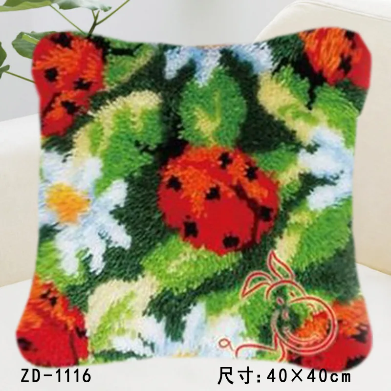 

ZD1116 Pillow Cushion Latch Hook Kit Embroidery DIY Craft Cross Stitch Needlework Embroidery Counted Cross-Stitching Kit Set-9