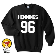 Hemmings 96 5SOS Luke рубашка Hemmings 5 Seconds of Summer logo рубашка с круглым вырезом унисекс больше цветов XS-2XL