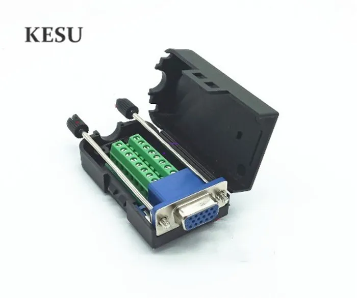 

D-SUB DB15 VGA Male Female 3 Rows 15 Pin Plug Breakout Terminals Screw/nut Type DIY Connector for PCB board
