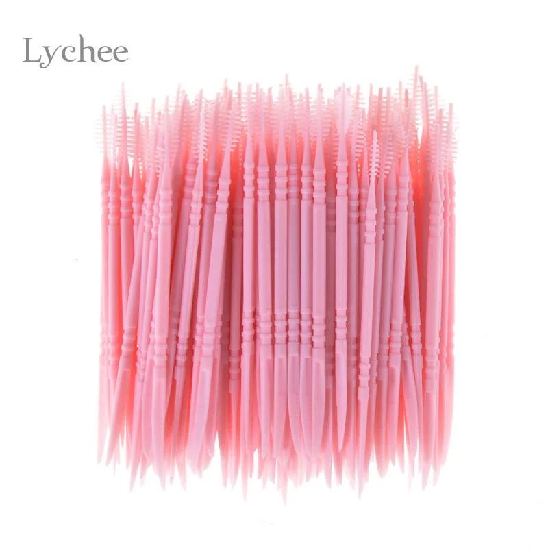 

Lychee 150pcs/Pack Random Color Portable Plastic Toothpick Oral Dental Picks Eco-Friendly Tooth Pick