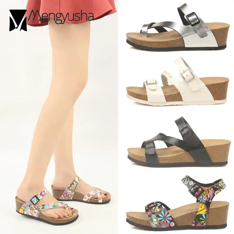cork sandals platform