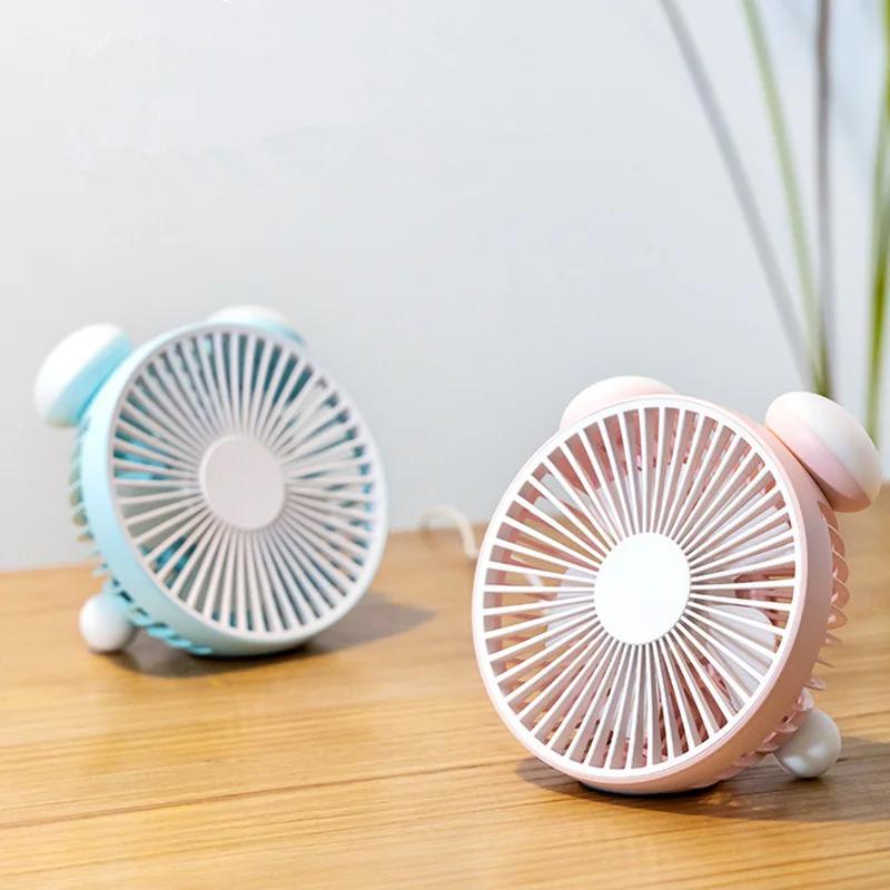 

Student Desktop USB Fan With LED Night Light Indoor Bedside Desk Air Cooler Fan USB Cable Portable Mini Fan For Bedroom