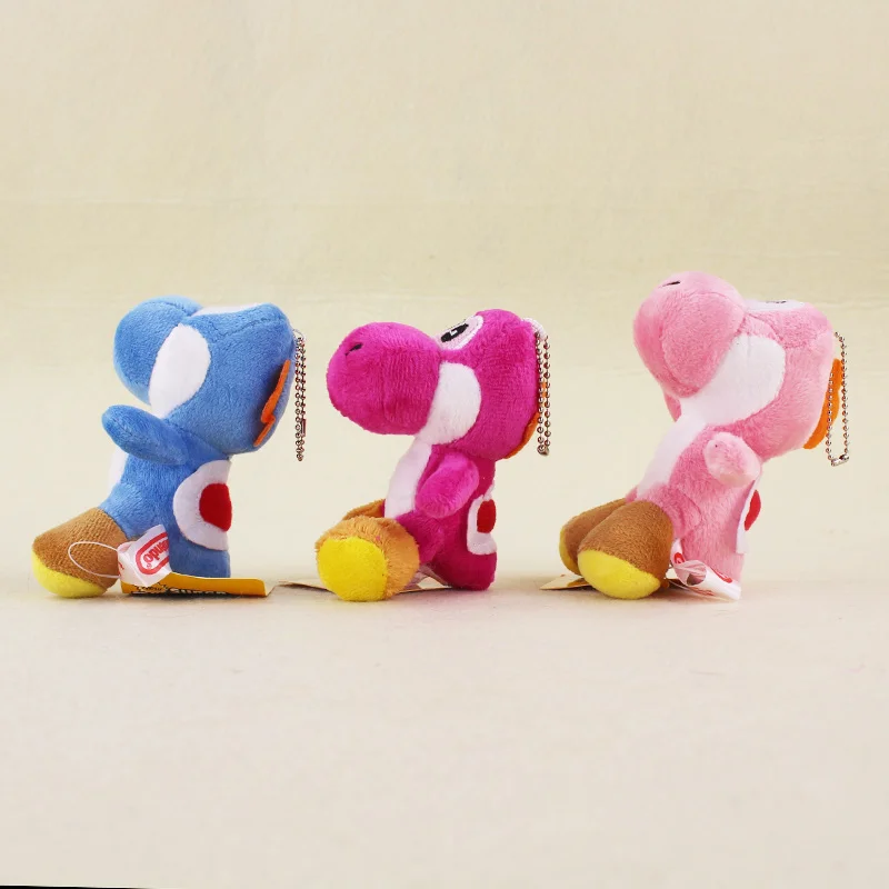 Japan Anime Super Mario Plush Pendant 12cm Mini Mario Bros Luigi Yoshi Cartoon Game Keychain Toys Action Figures Toys