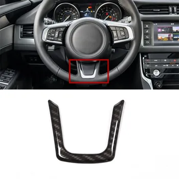 

Carbon Fiber Style Car Steering Wheel U-Shape Trim Strips For Jaguar XE X760 XF X260 F-Pace X761 2016 ABS Modified Decals
