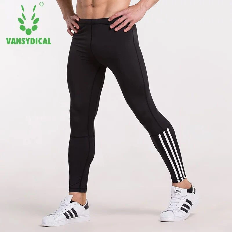 

Vansydical 2017 Running Tights Men Compression Sports Leggings Fitness Men Running Tights Gym Clothing Training Sportswear