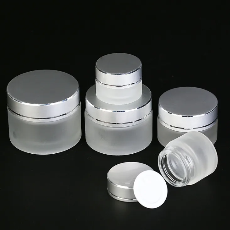 10g Frosted Glass Jar Empty Cream Jars Cosmetic Packaging Containers