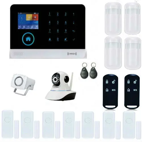 Yobang Security Touch Keypad House Intelligent HD IP Camera WIFI GSM Alarma Kits Door Security Alarm Systems DIY Motion Sensor