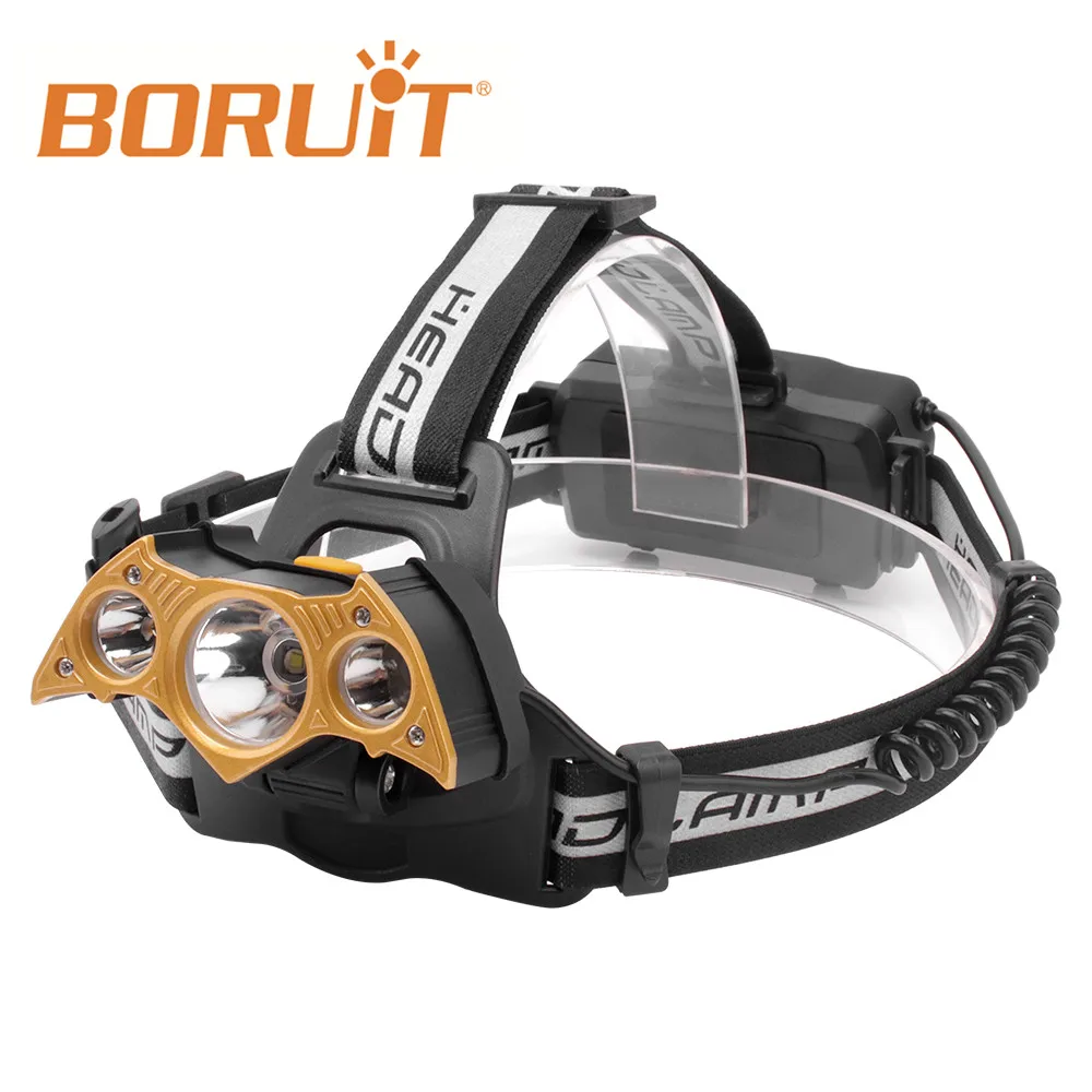 

BORUiT XML T6 XPE LED Headlamp USB Charge Headligh Use 18650 Battery Flashlight Camping Hunting Waterproof Head Torch